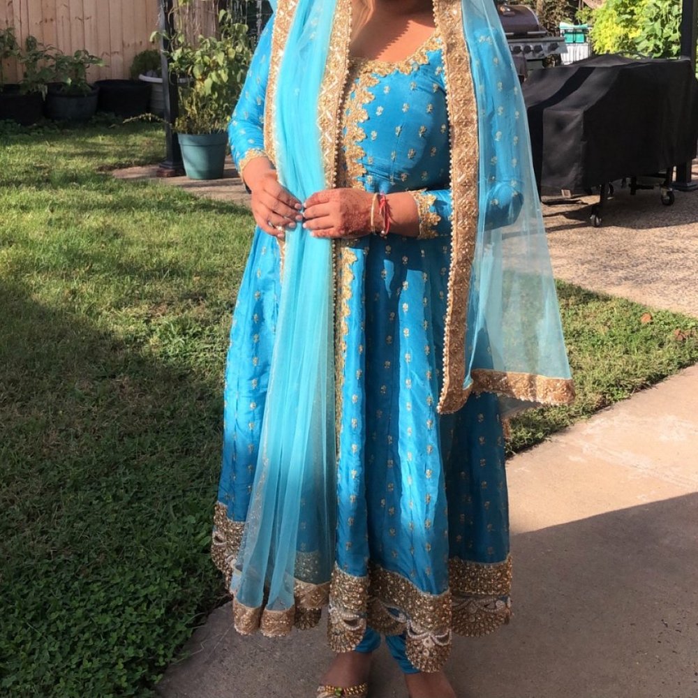 Blue Anarkali Suit size 40.